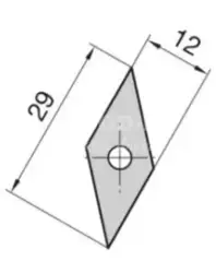 Žiletka 29x12x1,5; 60°;