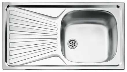 Nerezový drez Teka Deva 45 I-CN 1B 1D MC 780 x 435 mm