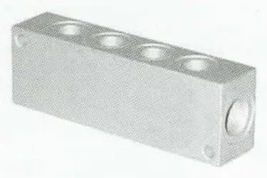 Rozdelovač RZ-142 - pripojenie - 2x3/8"+2+2x1/4"