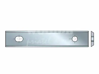 Hobľovacia žiletka s dvoma otvormi; HW; 80x13x2,2; MDF, DTD