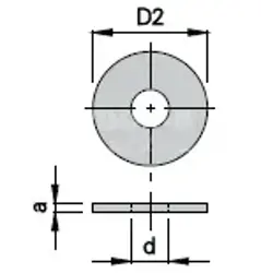 Podložka D13; d6,5; a0,5