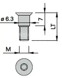 Skrutka M 5x15 TORX
