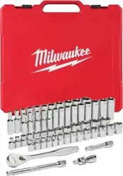 Sada račne Milwaukee 3/8˝ a metrických a cólových nástrčných kľúčov (56 ks)