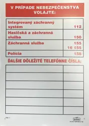 Dôležité telefónne čísla