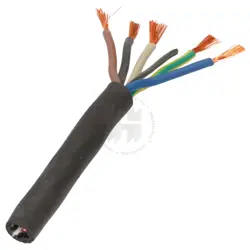 Kábel guma 5x2,5mm čierny