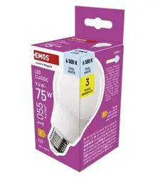 LED žiarovka Classic A60/E27/9,5W (75 W)/1055 lm/Studená biela