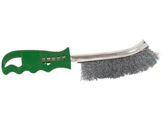 Kefa ručná jednoradová nerez zelená plast rukoväť