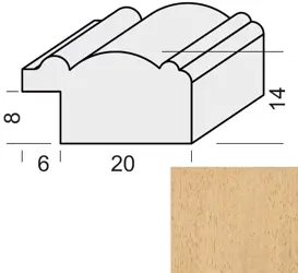 Lišta drevená D1426