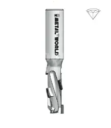Diamantová fréza ECONOMY; D16; B43; L110; Z1+1; stopka16; pravotočivá