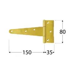 Záves trojuholníkový ZT 150; 150x35x80x2 mm