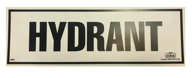 Hydrant - text; plast