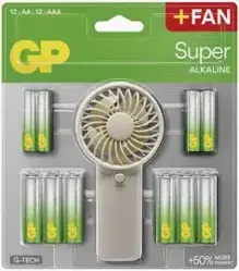 GP alkalické batérie SUPER AA 12 + AAA 12 + Fan BL