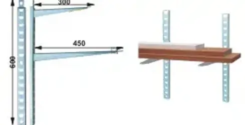 Konzoly Rack 300 mm, odolné do 280 kg, 2 ks