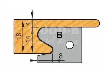 Žiletka profilová B 19,4x20,9x2 HW