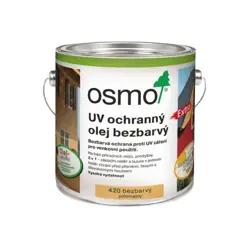 OSMO UV ochranný  olej extra s ochranou náteru , 0,75L; 420  bezfarebný polomatný