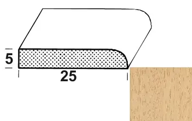 Lišta drevená 0525; 25x5 mm