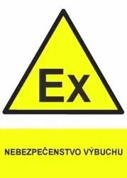 Nebezpečenstvo výbuchu - samolepka