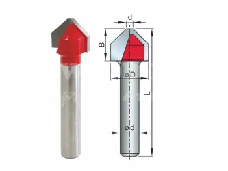 Fréza na Alucobond profil C; D22,2; B12,5; L50; <135°; d2,0; stopka 8