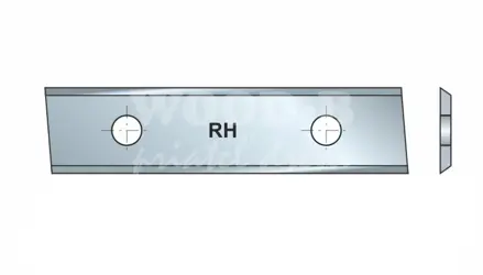 Zošikmená žiletka s dvoma otvormi; HW; 30x12x1,5; RH