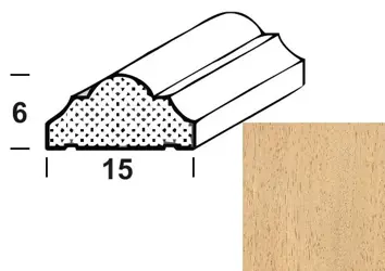 Lišta drevená O0615