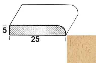 Lišta drevená 0525; 25x5 mm; s potlačou