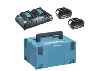 Dvojnabíjačka DC18RD, 2x 18V / 6,0 Ah batéria BL1860B a systainer typ 3