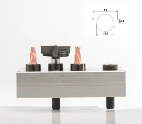 Trojvretenová hlava do kolíkovačky Trimatic Super Hettich 52/5,5