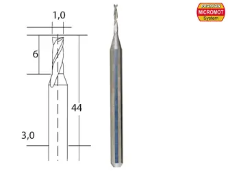 Tvrdokovová fréza 1 mm