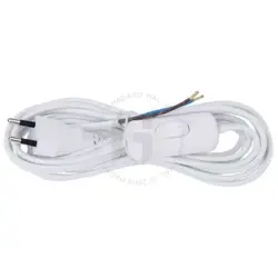 Flexo šnúra s vypínačom PVC 2x0,75mm2; 2m