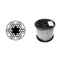 Lano oceľové 6X7 - 5/6mm poplast