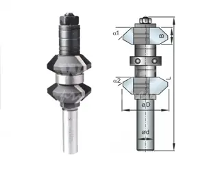Staviťeľná zrážacia fréza Z=3+3; D35,0; B14,0; L108,0; <45°/30°; stopka12