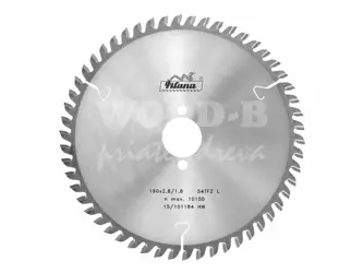 Pílový kotúč - priečny rez; D160; B2,6; Z48WZ; d20; EN kotúčové