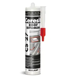 Bituménový strešný tmel Ceresit CS 27, čierny; 300ml; UV odolný