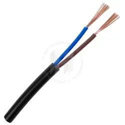 Kábel PVC 2x0,5mm čierny