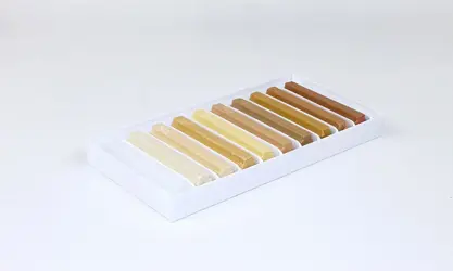 Sada mäkkých voskov 712 - tóny svetlého dreva; 8 cm - 10ks