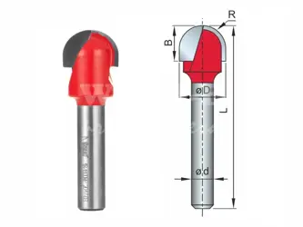 Polkruhová fréza; D15,8; B11,0; L50,8; R8,0; stopka 8