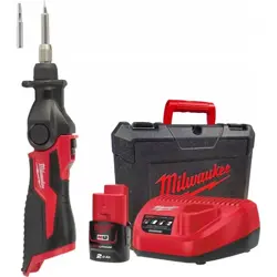 Kompaktná spájkovačka Milwaukee  M12™ v kufri, nabíjačka + 2Ah akumulátor