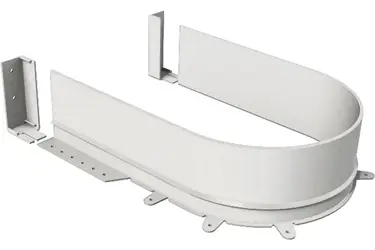 Oddeľovač sifónu FLEX na 18mm DTD biely