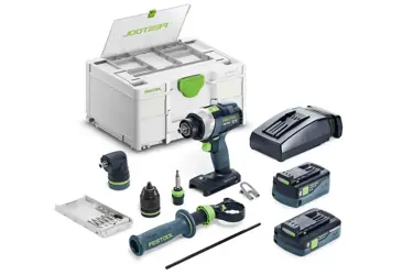 Aku vŕtací skrutkovač Festool Quadrive TDC 18/4; 1x5,0Ah+1x4,0 Ah Set