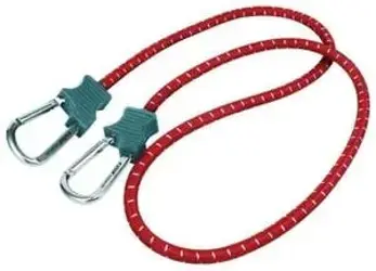 Elastické popruhy s 2 karabínami; 10 mm x 120 cm