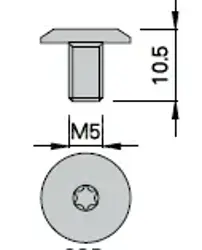 Skrutka M 5x10,5 TORX