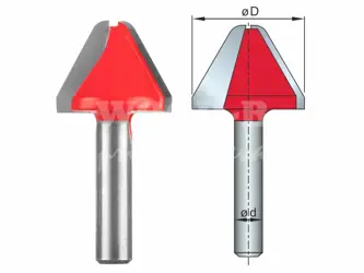 Uhlová fréza s rohovým rádiusom; D25,4; B19,0; L51; <60°; stopka 8