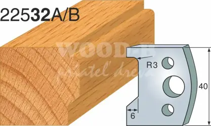 Profilový nôž FLURY; 40x4;  32A