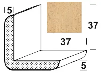 Lišta drevená rohová L37